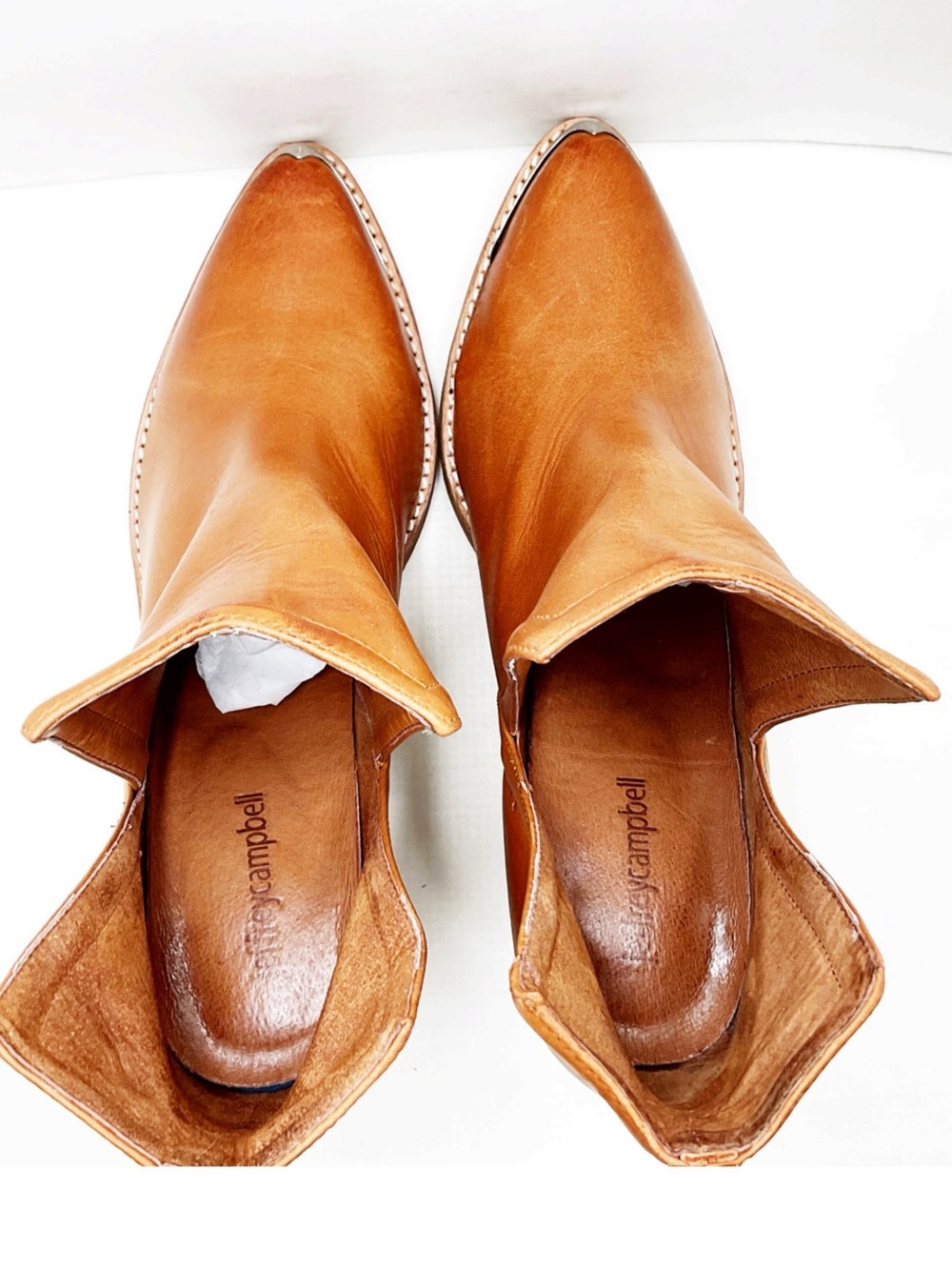 {Jeffrey Campbell} Cognac Cromwell Leather Boots - Picture 10 of 15